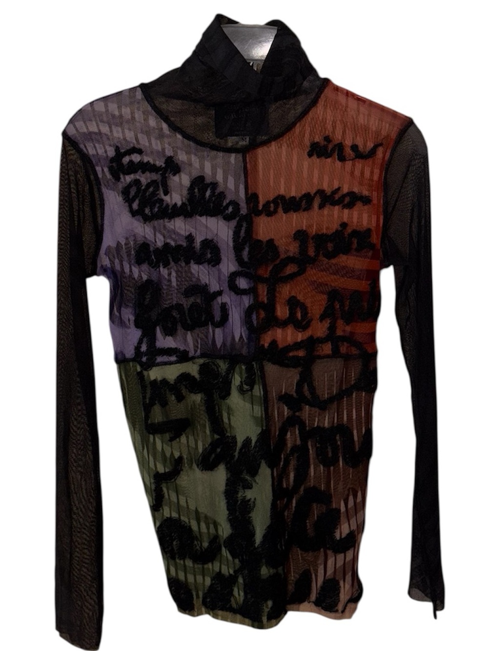Jean Paul Gaultier Vintage Mesh Turtleneck Top